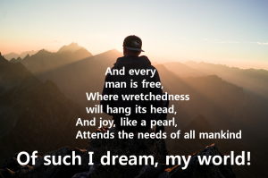 A STEP TOWARDS PEACE Langston Hughes(1902~1967) 'I Dream a World' : Of such I dream, My World!!!   