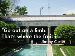 A STEP TOWARDS PEACE Jimmy Carter's Carter Center : The Forefront Of Peace   