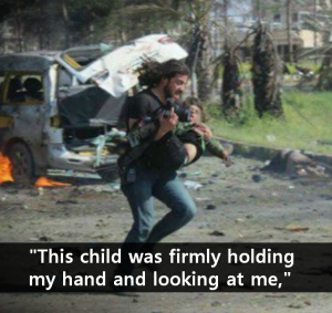 A STEP TOWARDS PEACE Syrian civil war Syria reporter Syria refugees Peace Omran Daqneesh Muhammad Alrageb CNN buses carrying evacuees Bomb beach refugee Bana Alabed ambulance Aleppo Alan Kurdi Abd Alkader Habak 68 children 126 killed A STEP TOWARDS PEACE Abd Alkader Habak : A Photographer Dashing with Child & Camera in Syria Syrian civil war Syria reporter Syria refugees Peace Omran Daqneesh Muhammad Alrageb CNN buses carrying evacuees Bomb beach refugee Bana Alabed ambulance Aleppo Alan Kurdi Abd Alkader Habak 68 children 126 killed