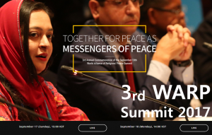 A STEP TOWARDS PEACE The purpose of 3rd WARP Summit 2017 World Peace WARP Summit 2017 Syria religions harmony Peace messenger together Omran Daqneesh IWPG IPYG HWPL DPCW culture of peace Bana Alabed Alliance of Religions Alan Kurdi 3rd WARP Summit   