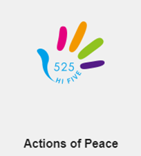 A STEP TOWARDS PEACE Simple act campaign : #525HiFive The meaning of 525 Simple act campaign Peacewalk IPYG International Peace Youth Group hashtagging Actions of Peace 525HiFive campaign 525 #525HiFive   