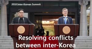 A STEP TOWARDS PEACE Resolving conflicts between North and South Korea WeAreOne TogetherForPeace The Korean War South Korea Resolving conflicts Peace House North Korean leader North Korea Moon Jae-in Kim Jong-Un HighFive CNN ANewStart 2018 inter-Korean summit   