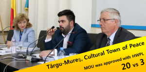 A STEP TOWARDS PEACE Târgu-Mureş, Cultural Town of Peace WeAreOne TogetherForPeace Târgu-Mureş POL PNL MOU Makkai Grigore Local council Legislate Peace Campaign HWPL HighFive DPCW Cultural Town of Peace ANewStart   