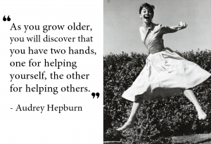 A STEP TOWARDS PEACE Writing practice : Audrey Hepburn Quotes #4 you have two hands Writing practice UNICEF Goodwill Ambassador Unicef Tony Awards Peace Grammy Awards Emmy Awards Audrey Hepburn Quotes Audrey Hepburn Academy Awards   