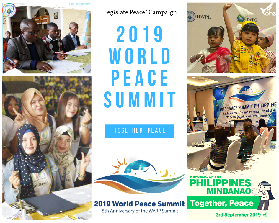 A STEP TOWARDS PEACE [Legislate Peace] HWPL WARPsummit2019, A World-Wide Peace Festival WARPsummit2019 Together_Peace manheelee peace leader Manheelee man hee lee dpcw Man Hee Lee biography LPcampaign Legislate Peace hwpl world peace summit hwpl peace legislation hwpl man hee lee hwpl LP campaign HWPL DPCW 2019WorldPeaceSummit   