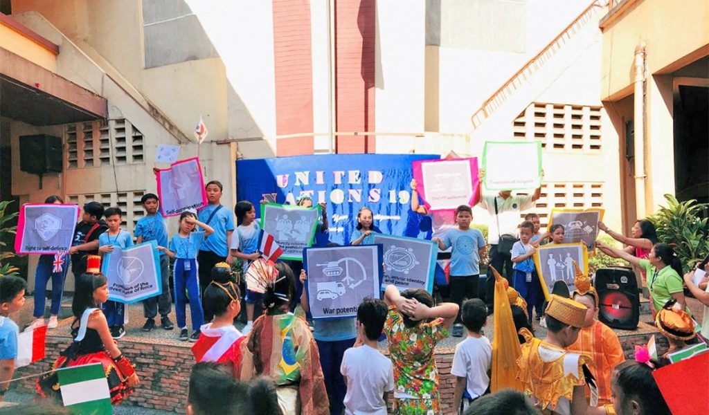 A STEP TOWARDS PEACE 80 students make a colorful march United Nations Day Philippines manheelee peace biography HWPL Peace education HWPL DPCW Bethel Knox   